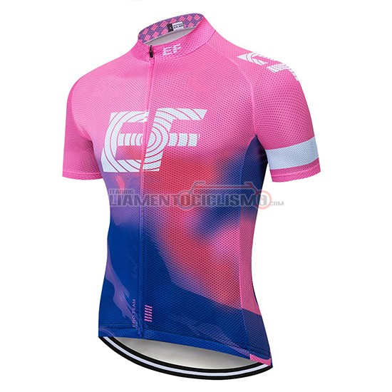 Abbigliamento Ciclismo EF Education First Manica Corta 2019 Rosa Blu